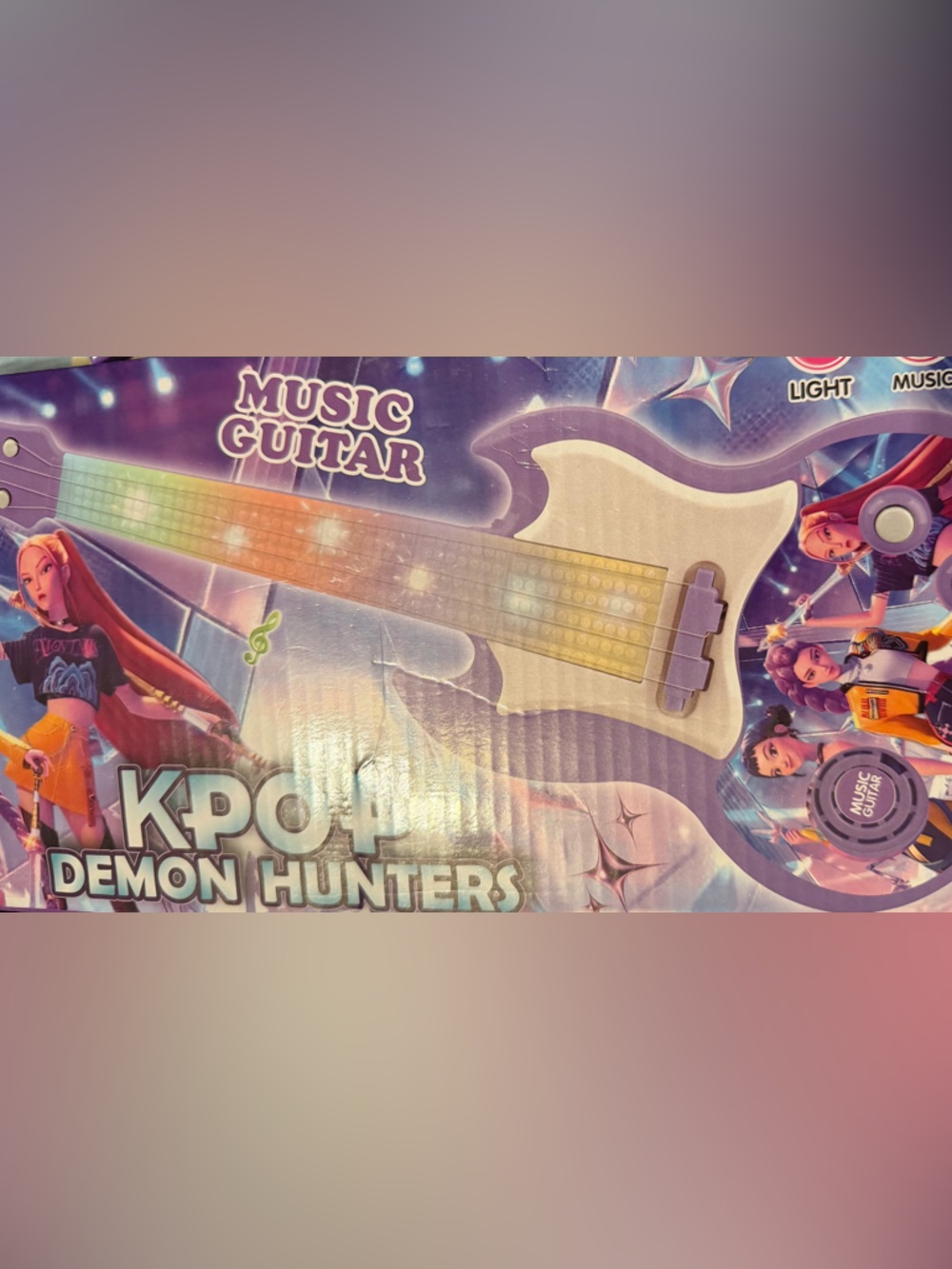 K-Pop Demon Hunters Kids Music Guitar Toy - Purple